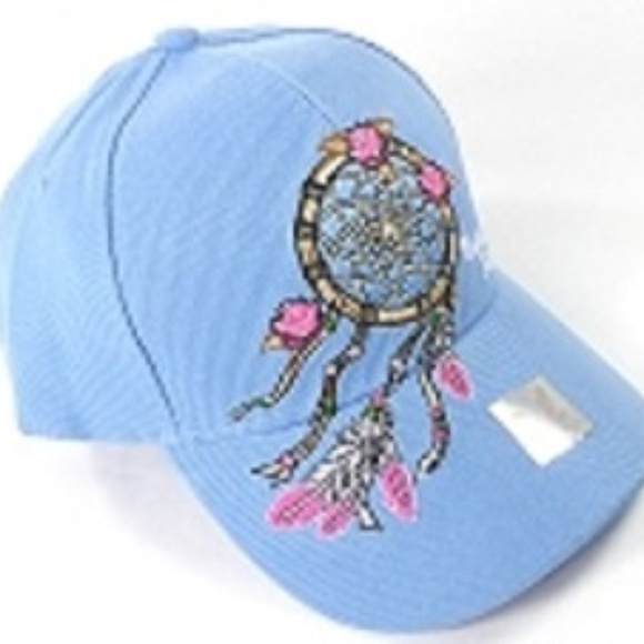 SKY BLUE & ROSE DREAM CATCHER WOMEN’S BASEBALL CAP - Picture 1 of 6